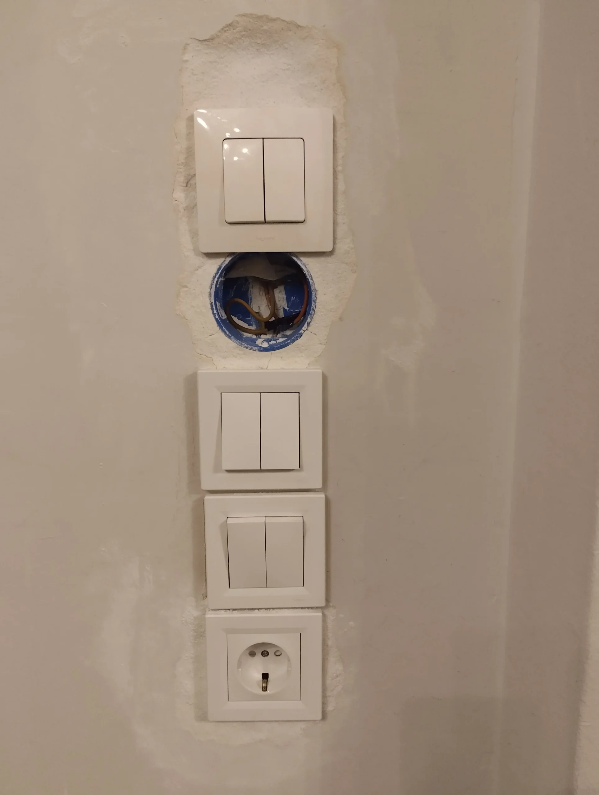 εγκατάσταση dimmer πρίν